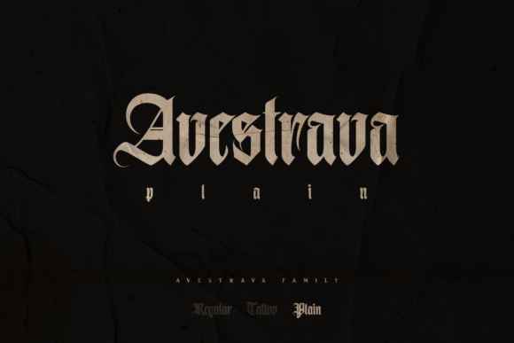 Avestrava Plain: Bold Vintage Blackletter for Modern Projects
