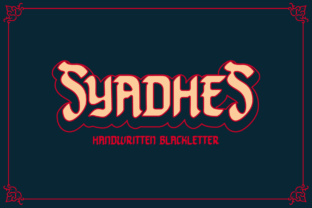 Syadhes: A Handwritten Blackletter Font for Bold Brands