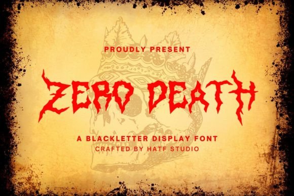 Zero Death: A Blackletter Font for Bold, Gothic-Inspired Projects